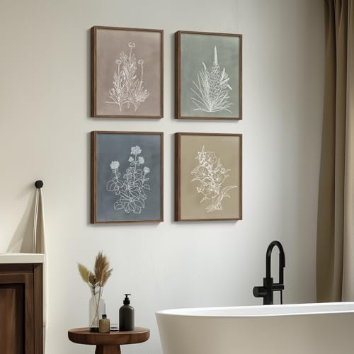 Framed Vintage Neutral Boho Botanical Wall Art for Bedroom, 11x14 In - Image 4