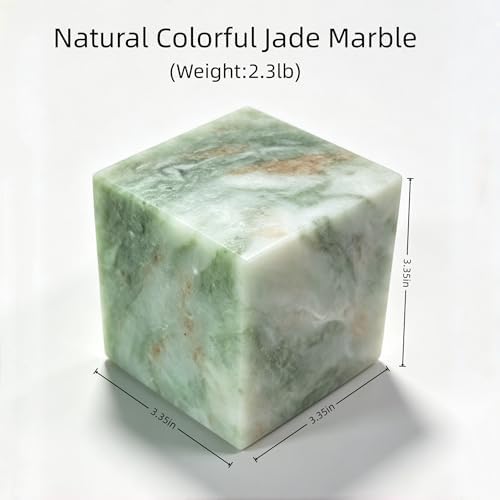 Marble Lamp Luxury Stone Table Lamp Type-C Rechargeable Touch Night Light Small Bedside Lamp Cordless Ambient Light for Home Decor, Bedroom, Living Room & Office (Colorful Jade) - Image 5