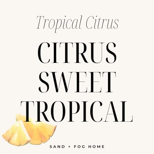 Sand + Fog Scented Candle - Tropical Citrus - Additional Scents and Sizes – 100% Cotton Lead-Free Wick - Luxury Air Freshening Jar Candles - Perfect Home Décor for Your Cocktail Table – 23 oz - Image 5