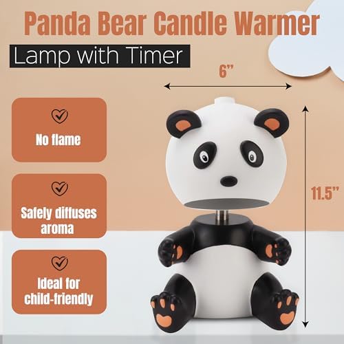 XoooX Candle Warmer Lamp – Panda Bear Design with Timer, Scented Candle Fragrance Diffuser; Cute Home Table Decor for Bedroom, Kitchen & Office for Women, Girls & Boys - Image 2