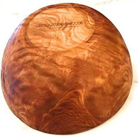 8" Artisan Olive Wood Serving Bowl Wooden Farmhouse Décor Bowl for Fruit, Salads, Snacks, Dips, Keys, Potpourri. In Small 6", Med 7", Lg 8", XL 11", XXL 12". (Large 8 inch) - Image 2