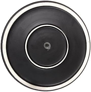 Amazon Basics Fluted Ceramic Planter Pot for Indoor Outdoor Plants, Round Flower Pot with Drainage Hole, 10-inch, Black - Image 4