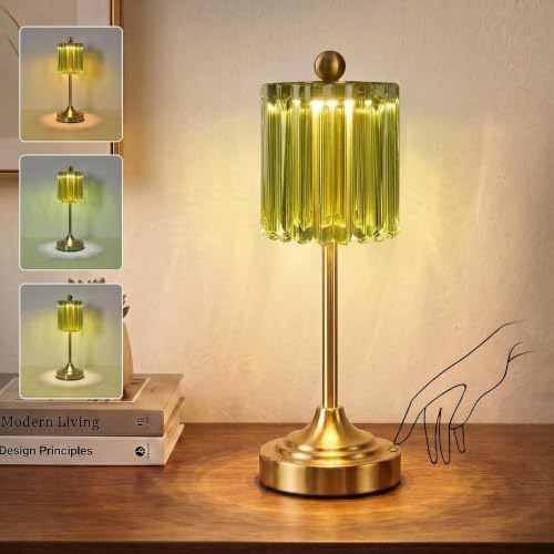 Vintage Cordless Accent Table Lamp 14" High by KiwiLusam