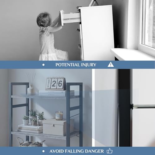 DUMOS 4 Tiers Open Bookshelf, Classic Freestanding Tall Display Shelf - Image 4