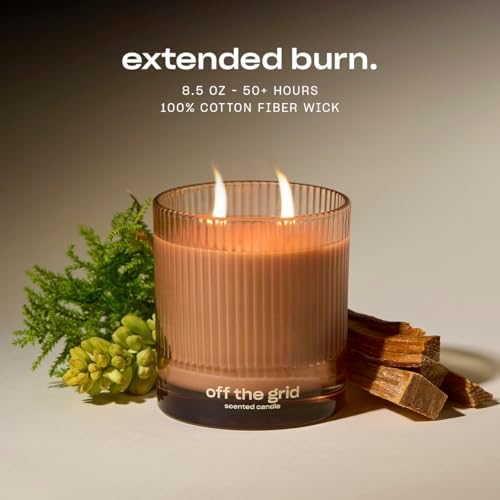 Off The Grid Luxury Scented Candle by Snif, Warm and Calming Candle, 50+ Hours, 100% Cotton Fiber Wicks, Soy Wax Blend, Non-Toxic, Vegan, 8.5 oz - Image 5