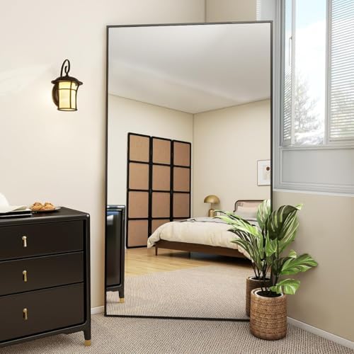 VooBang Large Full Length Mirror 78" x 35" - Shatterproof Black - Image 3