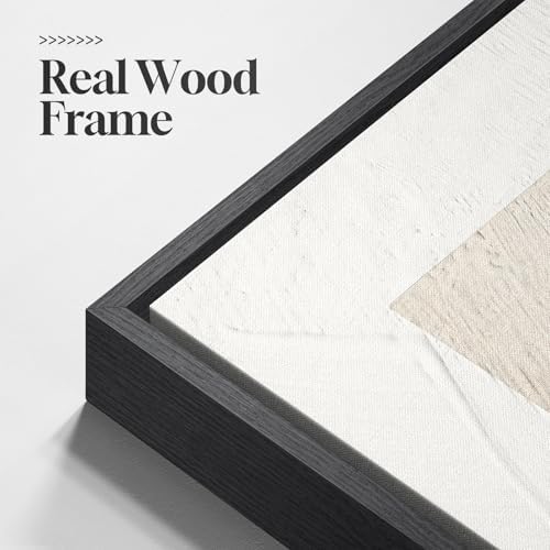 Large Framed Modern Neutral Abstract Wall Art, Set of 3, Total 60x30 In - Image 5