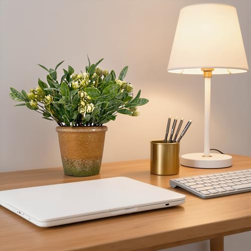 MONOID Artificial Potted Plants, Realistic Fake Greenery for Desk, Home Office Bathroom Shelf Farmhouse Table Decor, Maintenance Free (4, Murraya Exotica Green) - Image 5