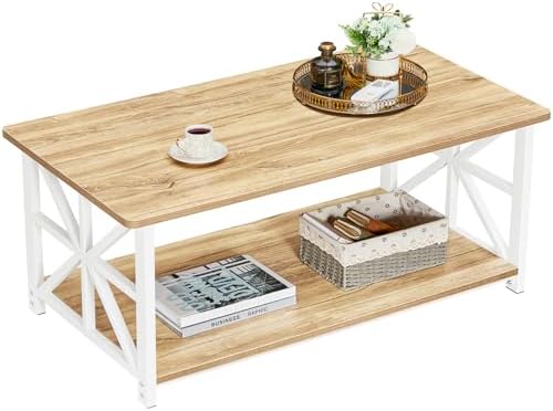GreenForest 39 inch Coffee Table with Round Corner by GreenForest