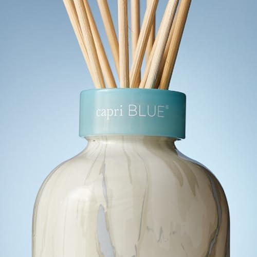 Capri Blue Reed Diffuser Set - Modern Marble Oil Diffuser, Sticks & Aroma Oil - Air Freshener for Home Decor - Blue Jean Scents (5.7 fl oz) - Image 5