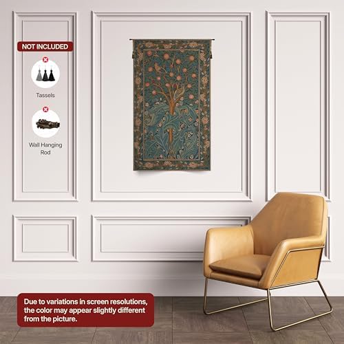 William Morris Woodpecker without Verse Tapestry Wall Hanging 45 x 28 in - Image 7