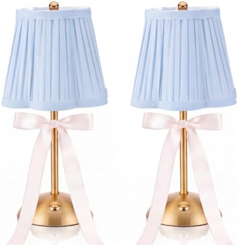 Wedding Cordless Table Lamp Rechargeable, Blue, 2 Pack by Unknown