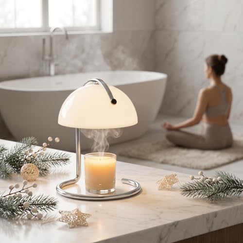 Modern White Candle Warmer Lamp - Image 6