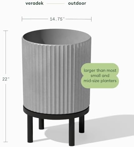 Veradek Demi Series Raised Planter - Round Planter with Stand - Image 2