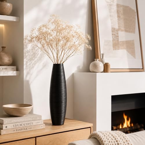 Leewadee Large Floor Vase 20 inches Polyresin for Pampas Grass, Dried Flowers - Image 5