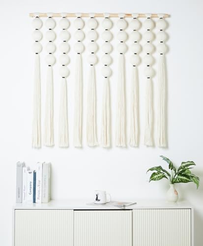Large Macrame Wall Hanging, Boho Ball Tapestry Cotton Art Decor, 39” x 38" - Image 3