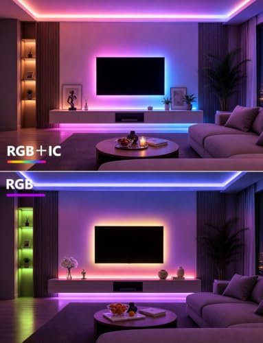 MFWW 130ft RGB+IC LED Strip Lights, LED Lights for Bedroom, Smart Control - Image 4