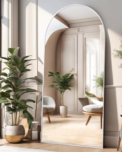 ITSRG Floor Mirror, Full Length Mirror with Stand, Arched Wall Mirror, 27"x71"Mirror Full Length, Floor Mirror Freestanding, Wall Mounted Mirror for Bedroom Living Room, Silver by ITSRG