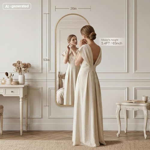 Vintage Mirror Full Length 20"x53" Antique Gold Full Body Mirror - Image 3