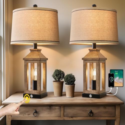 23.75" Farmhouse Dual USB Charging Ports 3-Way Dimmable Touch Control - Image 5