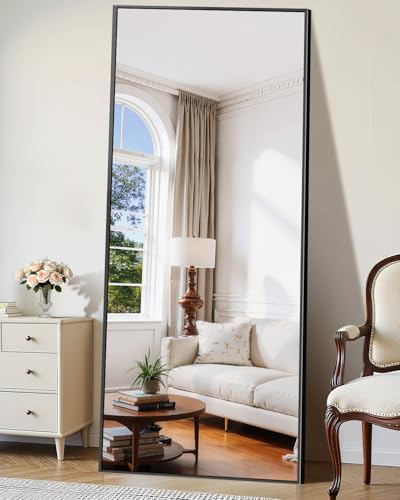 76"x34" Floor Mirror Full Length - Standing Mirror with Aluminum Alloy Frame, Large Body Mirror for Bedroom, Living Room, Wall Mounted or Leaning - Image 5