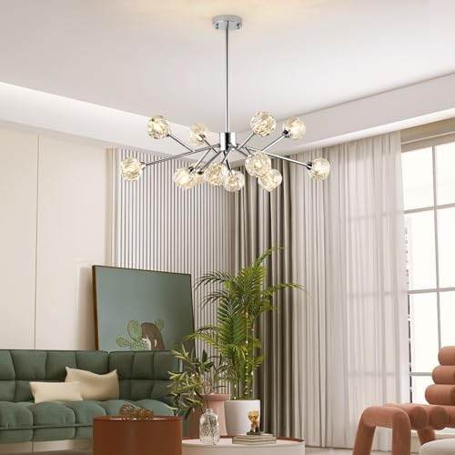 Weesalife Sputnik Chandeliers for Living Room，12 Lights D36'' Inch - Image 3