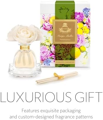 Agraria Monique Lhuillier Tomato Oakmoss PetiteEssence Fragrance Reed Diffuser, 1.7 Oz, Fresh Alluring Sola Flower Earthy Scent Diffusers for Home - Image 5