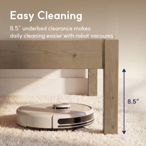 LIFEMENT Twin Bed Frame Classic Wood Platform, Noise Free, Under Bed Storage, No Box Spring Needed, Easy Assembly, Gray - Image 2