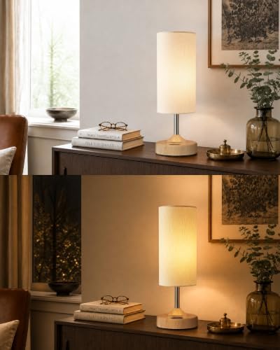 EZVALO Dimmable Cordless Table Lamp, Small Ambient Light with Timer - Image 2