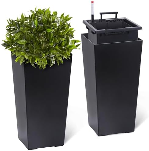 Garvee 22.5" Tall Planters Set of 2, Outdoor＆Indoor Planter Pots by Garvee