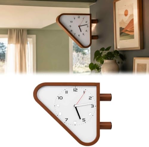 Double Sided Wall Clock Triangle Mid Century Side Mount，Seiko Marine Style by Unknown