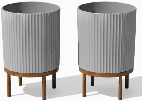 Veradek Demi Series Raised Planter - Round Planter with Stand by VeradekOutdoor