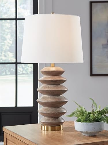 Signature Design by Ashley Jyllyard Table Lamp, 28", Faux Wood, 3-Way - Image 4