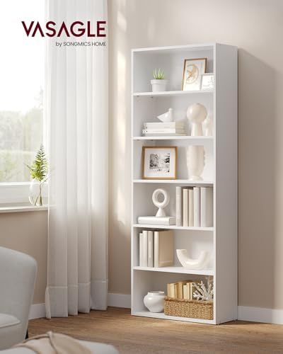 VASAGLE Set of 2 6-Tier Bookshelves, 23.6 Inches Wide - Image 2