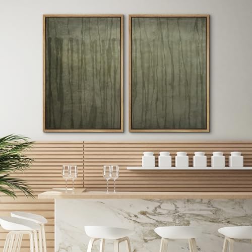 SIGNWIN Framed Wall Art Print Set Muted Green Abstract Forest Photography Modern Art Rustic Relax/Calm Multicolor for Living Room, Bedroom, Office - 16"" x24 x2 NATURAL - Image 4