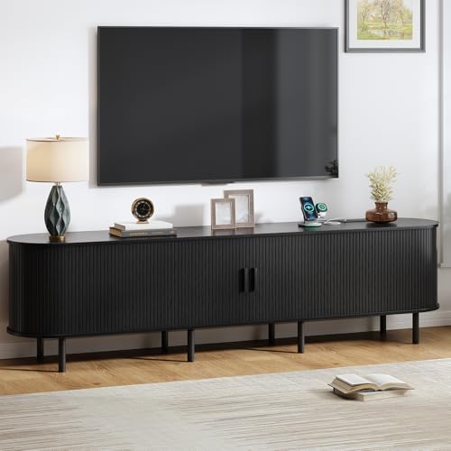 ComfyCorner 86.6" Mid Century Modern TV Stand with Sliding Doors for 90" TV by ComfyCorner