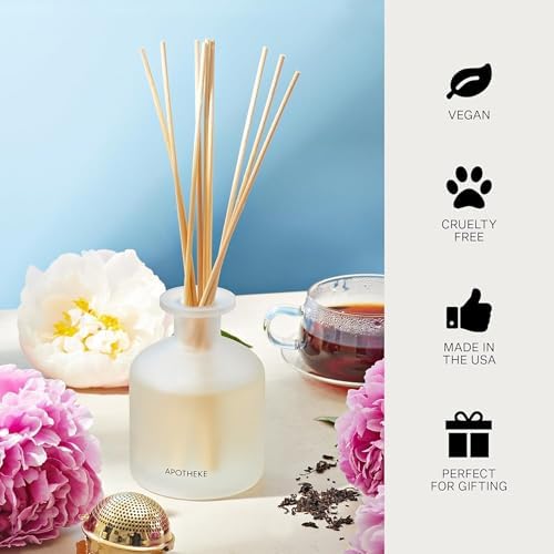 Apotheke Scented Reed Diffuser for Home, Sea Salt Grapefruit, 10 Sticks - Image 6