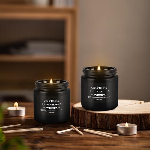 YOROXRG Scented Candles Gifts Set 12 Pack Soy Wax Travel Tin Jar Candles for Home 3.05 OZ for Mom for Christmas, Birthday, Thanksgiving, Mother's Day,Father'Day(Black) - Image 3