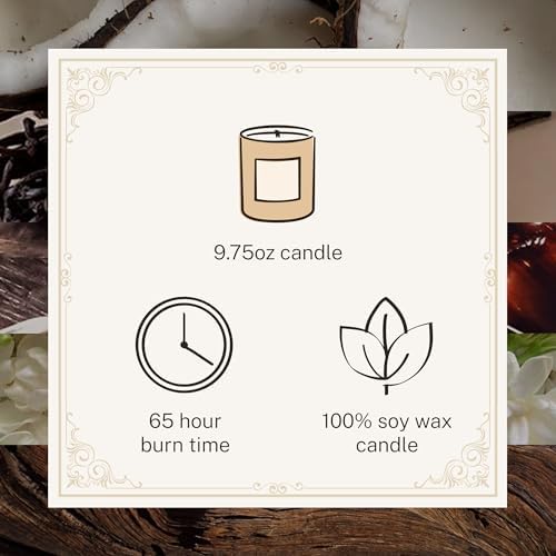 Hotel Lobby Island Candle – Luxury Hand-Poured 9.75oz 100% Soy Wax with Coconut, Vanilla, Rum, Jasmine, and Sandalwood – Paraffin-Free, Infused with Essential Oils, 65-Hour Clean Non-Toxic Burn - Image 4