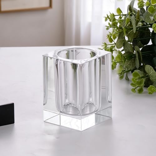 KAMMAK Glass Vase, Transparency Hand Blown Decorative Vase - Image 3