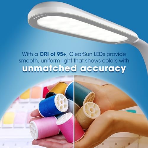 OttLite Wide Area Dimmable LED Table Lamp, White - Image 6
