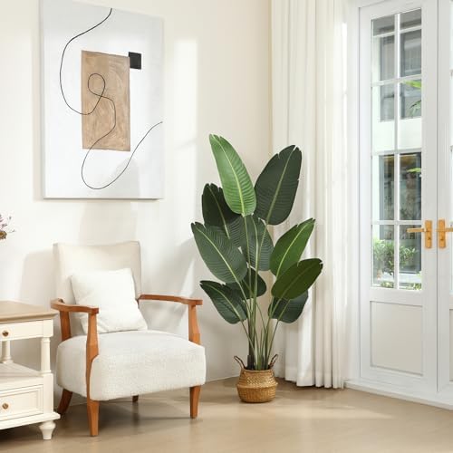 Ferrgoal 5ft Artificial Bird of Paradise Plant with Basket-Set of 2 - Image 7