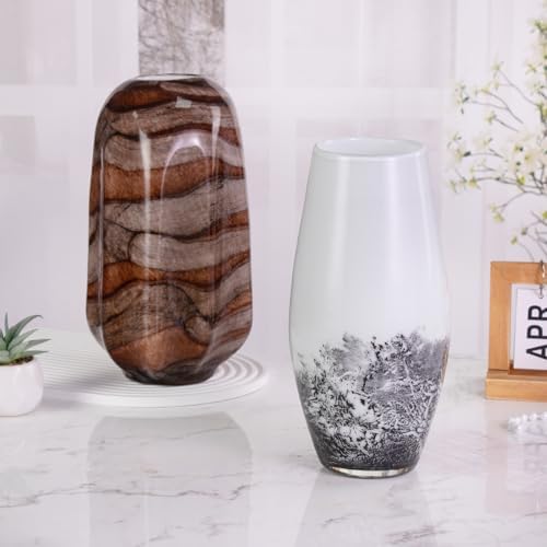 KAMMAK Glass Vase,Colored Hand Blown Decorative Vase - Image 5