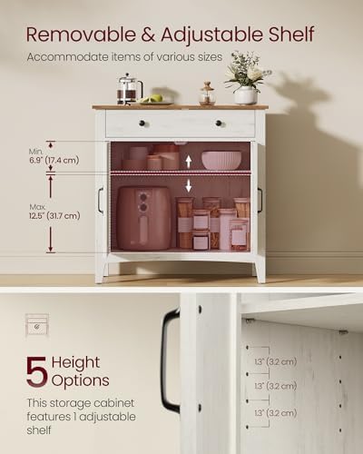 VASAGLE Buffet Cabinet, Coffee Bar with a Drawer, Adjustable Shelf - Image 4