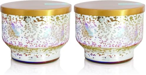 Capri Blue Volcano Scented, Mercury Iridescent Inverted Jar Candles for Home, Housewarming Gifts for Women & Men, Long Burning Soy Wax Blend (10 Oz) (Pack of 2) by Unknown