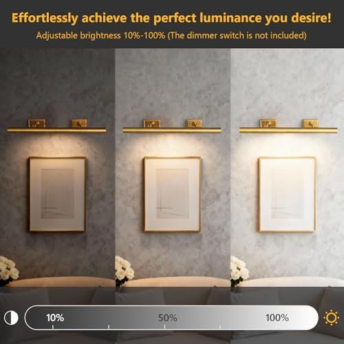 30 inch Picture Lights for Wall Hardwired Brass Picture Light - Image 3