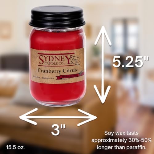 Soy Wax Fall Candles – Tart Cranberry Citrus, Pack of 2 - Image 2