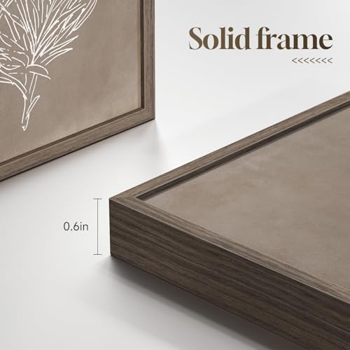 Framed Neutral Boho Botanical Wall Art for Living Room, 6 Piece 11x14 In - Image 5