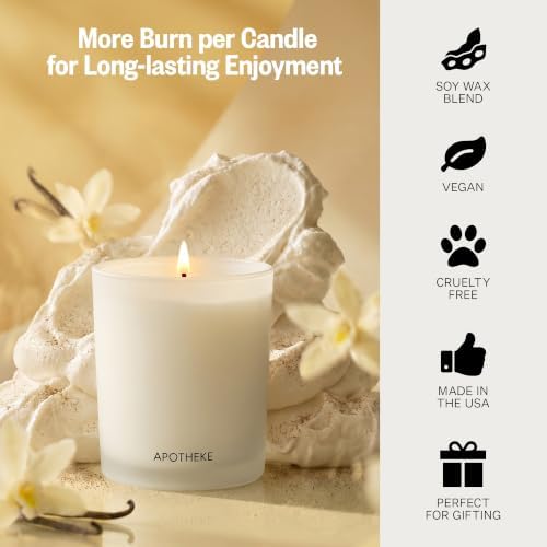 Apotheke Signature Scented Candles for Home, Vanilla Cream - 10.5 oz - Image 5
