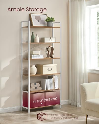 VASAGLE 6-Tier Bookshelf, Bookcase with Shelves, Storage Shelf, Living Room - Image 4